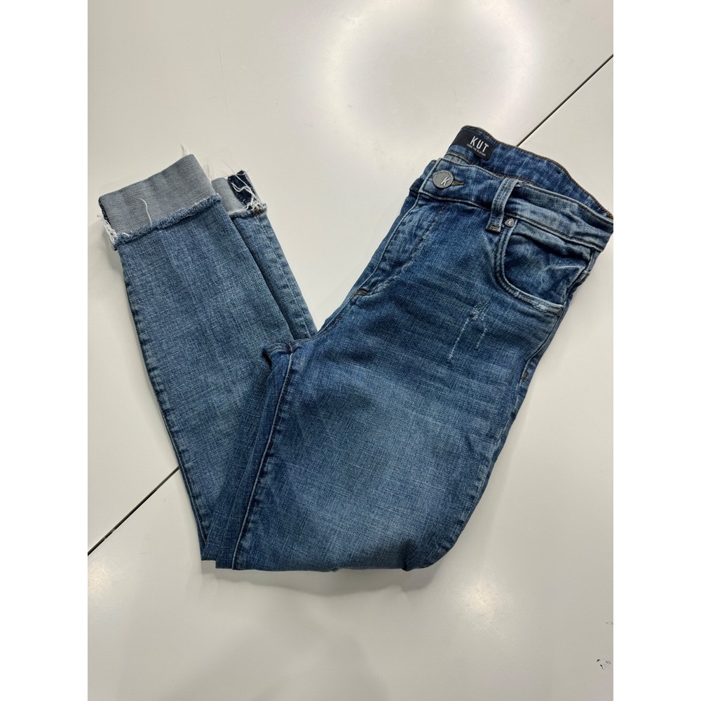 Kut from the Kloth KUT from the Kloth "Meg" High-Rise Wide-Leg Ankle Jean Size 2
